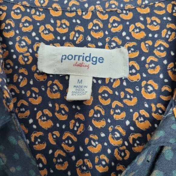 Porridge Anthropologie safa spotted tunic casual button front Size medium - Picture 4 of 7